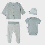 organicera organic 4 pcs newborn set aqua