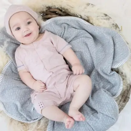 organicera organic baby blanket grey