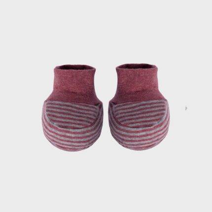 organicera organic baby booties bordeaux