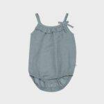 organicera organic baby hemp frilled body suit blue