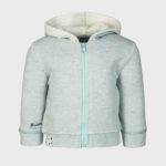 organicera organic baby hooded jacket aqua