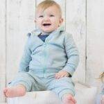 organicera organic baby hooded jacket aqua