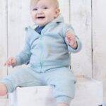 OrganicEra Organic Baby Hooded Jacket, Aqua - Image 2