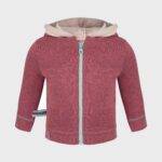 organicera organic baby hooded jacket bordeaux