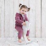 organicera organic baby hooded jacket bordeaux