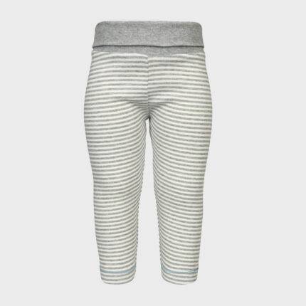organicera organic baby leggings striped grey melange