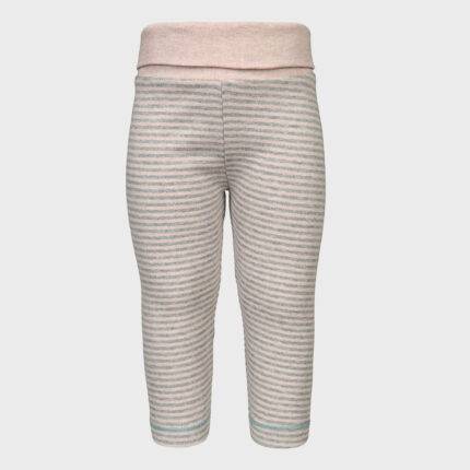 organicera organic baby leggings striped rose melange