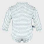 organicera organic baby long sleeve body suit aqua striped
