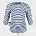 organicera organic baby long sleeve body suit ındigo striped