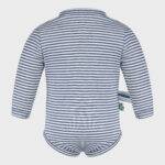 organicera organic baby long sleeve body suit ındigo striped
