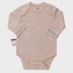 organicera organic baby long sleeve body suit rose striped