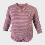 organicera organic baby long sleeve kimono body bordeaux striped