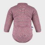 organicera organic baby long sleeve kimono body bordeaux striped
