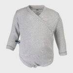 organicera organic baby long sleeve kimono body grey striped
