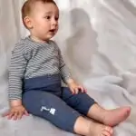 organicera organic baby long sleeve kimono body indigo striped