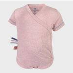organicera organic baby short sleeve kimono body rose