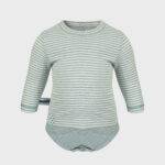 organicera organic baby long sleeve tshirt body aqua striped
