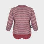 organicera organic baby long sleeve tshirt body bordeaux striped