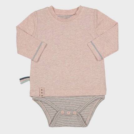 organicera organic baby long sleeve tshirt body rose