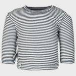 organicera organic baby long sleeve tshirt ındigo striped