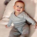 organicera organic baby pants with elastic band grey