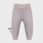 organicera organic baby pants with elastic band rose stirped