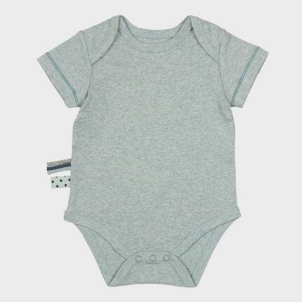 organicera organic baby short sleeve body suit aqua