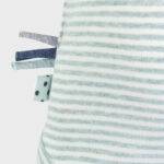 organicera organic baby short sleeve body suit aqua striped
