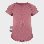 organicera organic baby short sleeve body suit bordeaux