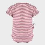 organicera organic baby short sleeve body suit bordeaux striped