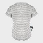 organicera organic baby short sleeve body suit grey striped