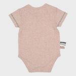organicera organic baby short sleeve body suit rose