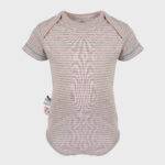 organicera organic baby short sleeve body suit rose striped