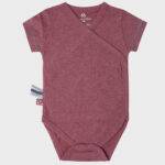 organicera organic baby short sleeve kimono body bordeaux