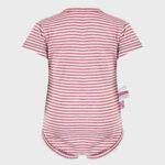 OrganicEra Organic Baby S/S Kimono Body, Bordeaux Striped - Image 3