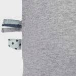 organicera organic baby short sleeve kimono body grey