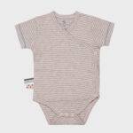 organicera organic baby short sleeve kimono body rose striped