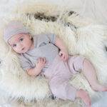 organicera organic baby short sleeve kimono body rose striped