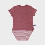 OrganicEra Organic Baby S/S T-shirt Body, Bordeaux - Image 6