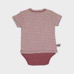 organicera organic baby short sleeve tshirt body bordeaux striped