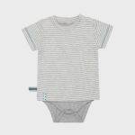 organicera organic baby short sleeve tshirt body grey striped