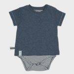 organicera organic baby short sleeve tshirt body ındigo