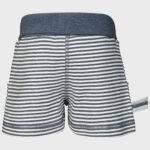 organicera organic baby shorts striped indigo