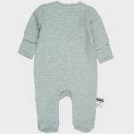 OrganicEra Organic Baby Footed Sleepsuit, Aqua - Image 4