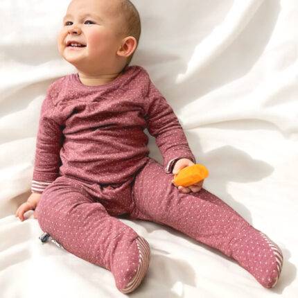 organicera organic baby sleepsuit bordeaux