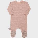 organicera organic baby sleepsuit rose