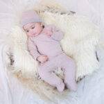 organicera organic baby sleepsuit rose