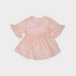 organicera organic hemp baby blouse rose