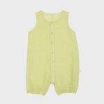 organicera organic hemp baby romper apple green