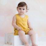 OrganicEra Organic Hemp Baby Romper, Mustard - Image 2